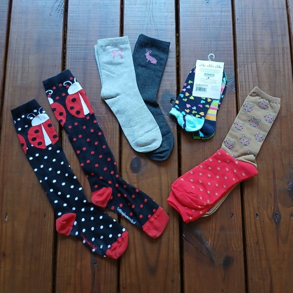 New cute sock bundle - boot crew ankle - colorful animal sets 6 pairs - Picture 7 of 9